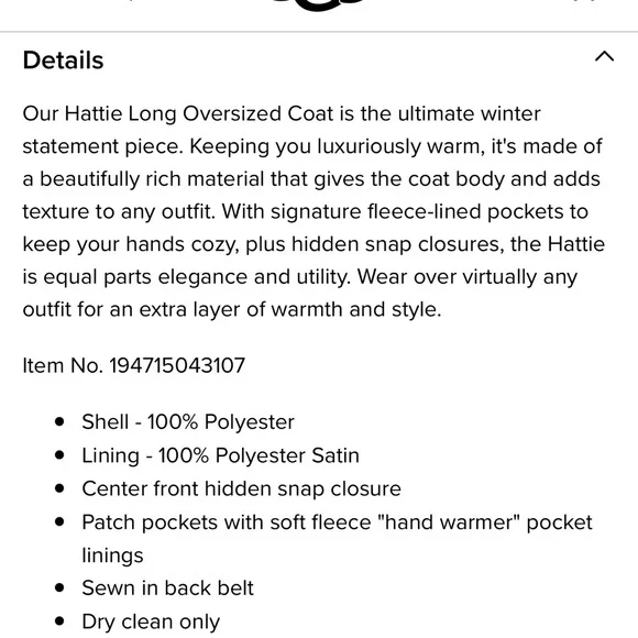 UGG Hattie Coat